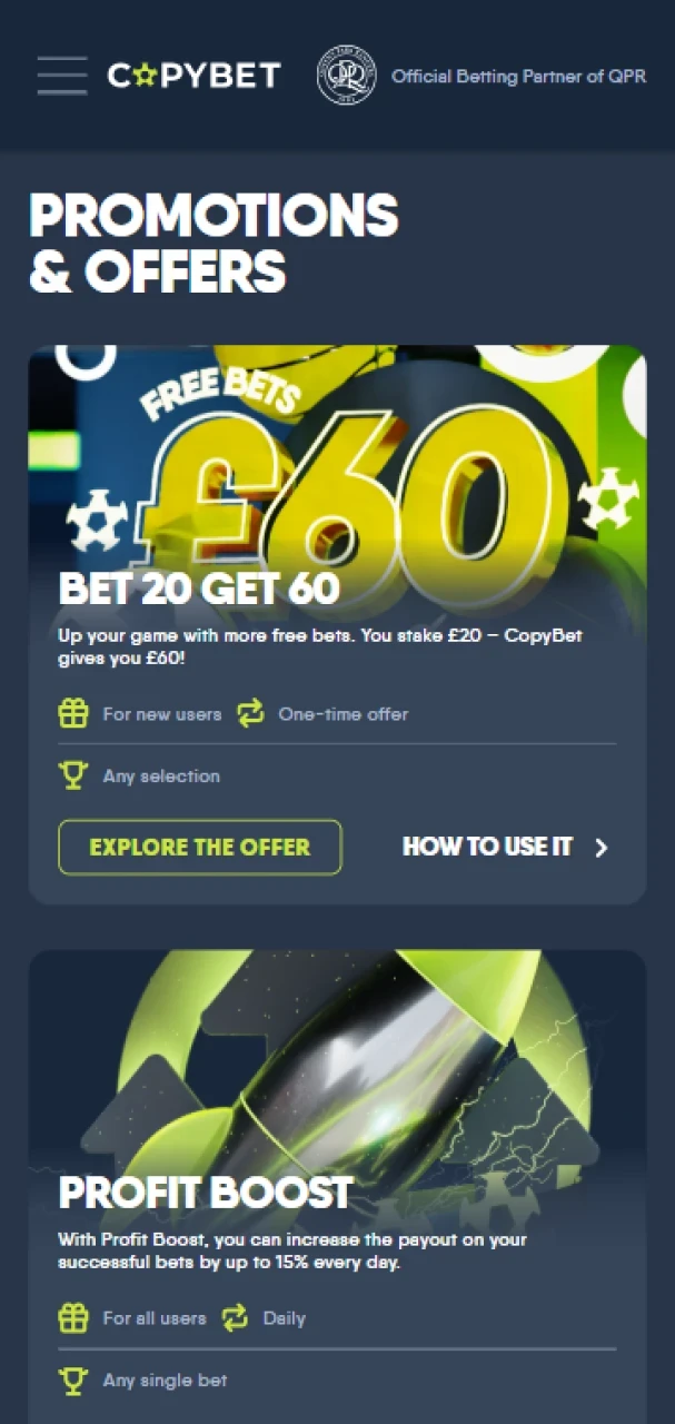 Explore the bonuses available at CopyBet.